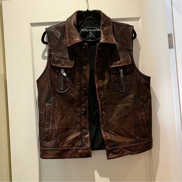 NWOT Genuine Leather Biker Jacket UNISEX - Picture 2 of 10